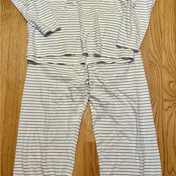 Lake Pajamas Pima Crew Long-Long Set in Baltic Blue Size XL - Picture 4 of 4
